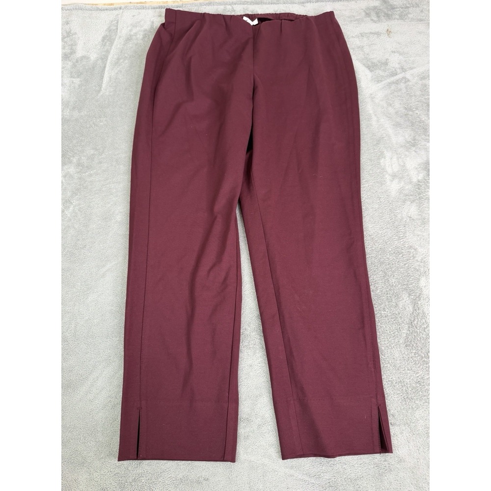 J.Jill Ponte Slim Leg Pants Women's Size XL Burgundy NWT